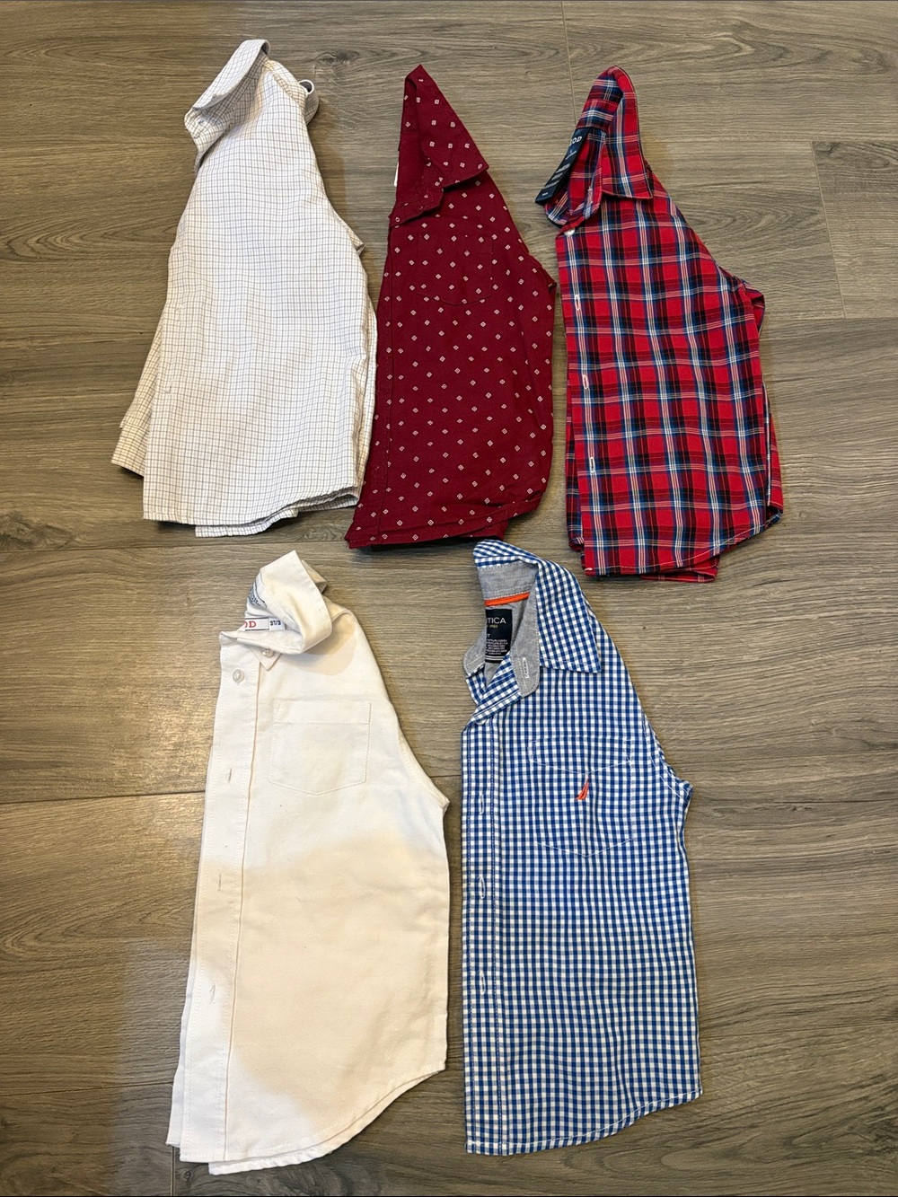 Toddler Boys Button-Down Shirt Bundle Lot of 5 | Izod, Nautica & More
